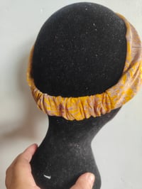 Image 3 of Turban Head Band- recycled sari fabric Mustard