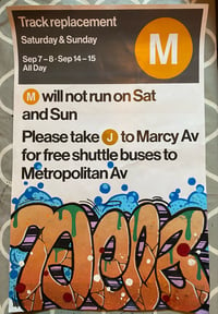 Track Replacement (Saturday & Sunday) M train 