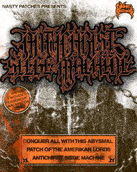 Antichrist Siege Machine woven logo backpatch 