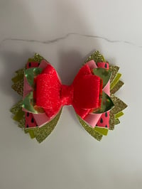 Image 4 of Sweet Summer Watermelon Tumbler Straw Bow