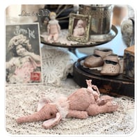 Image 1 of Ellie Lou - Handmade pink laying down elephant