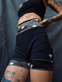 Image 1 of Yara shorts, velour hearts 