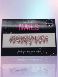 Image 1 of Ethereal Rose- Handmade Press On Nails (Medium)