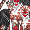 Set Of 3 Artprints "The Body" By Jools