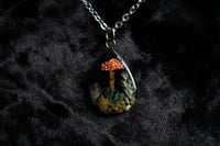 Image 6 of Dead Good mushroom, lichen, paua shell, grass and foliage necklace