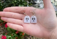 Image 1 of Stained Glass Ghost Earrings