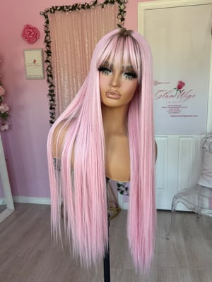Image of baby pink straight wig (ready to ship)