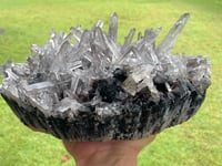 Image 22 of Laser Quartz Cluster In A Bed Of Hematite #1808