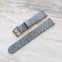 Image 3 of 18mm Crocodile Strap - Denim Light