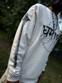 Image 3 of LORD NARASIMHA /Crewneck (White/Black)