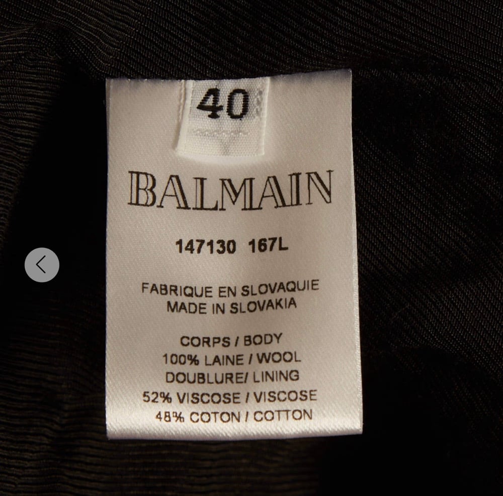 Image of BALMAIN RED DOUBLE-BREASTED TAILOR BLAZER (SIZE 40)