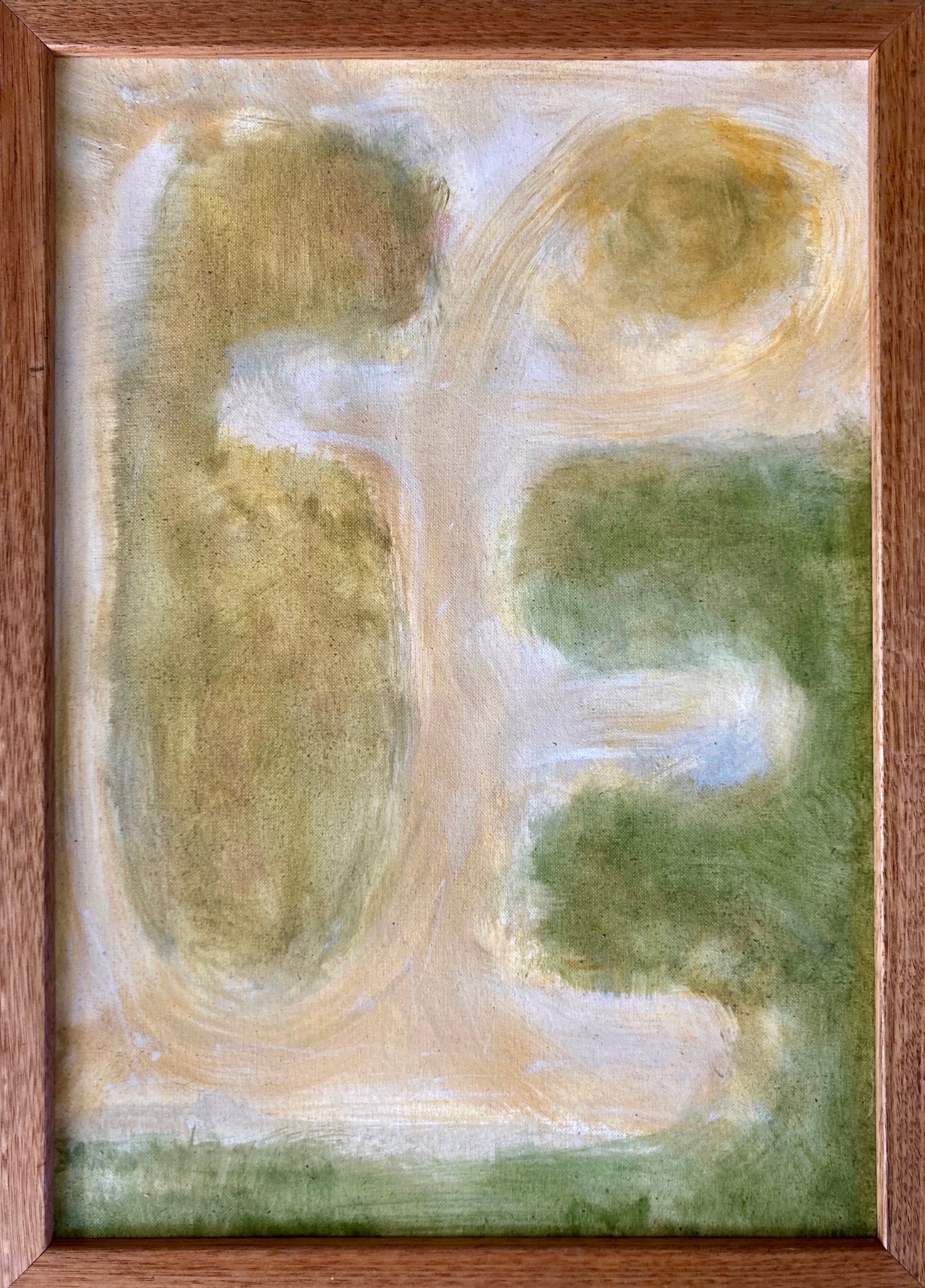 Oil on Paper A3 c - with oak frame