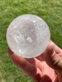 Image 8 of Clear Quartz Sphere With Rainbows #1431
