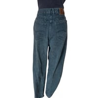 Image 7 of Vintage 80s Gray Riveted High Waist Lee Denim Jeans Size 14 Petite - Made in USA 
