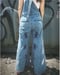 Image of Distressed overalls