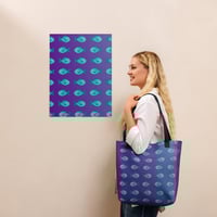 Image 3 of Blue Fish Tote bag