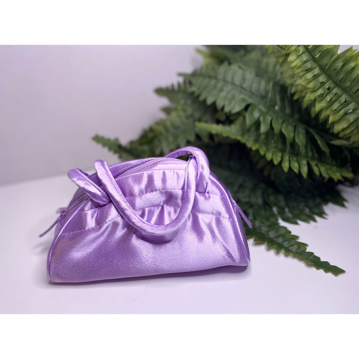Image of Satin purple bag