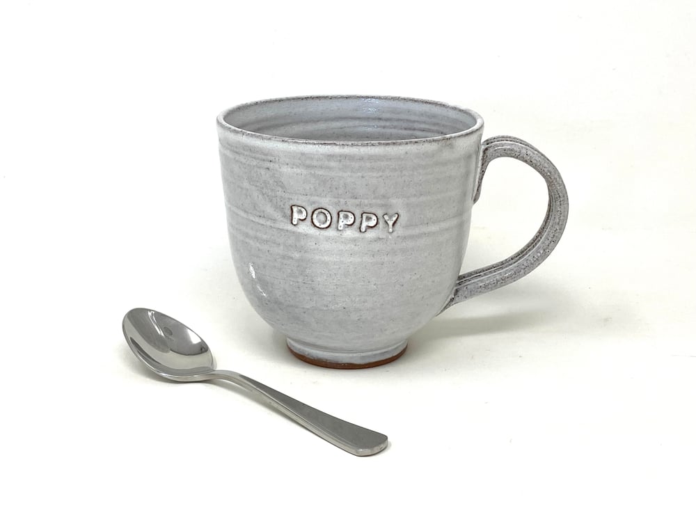 Image of Debossed ‘POPPY’ Mug