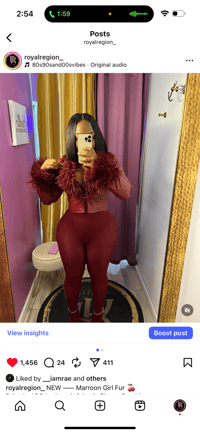 Image 1 of Maroon Fur