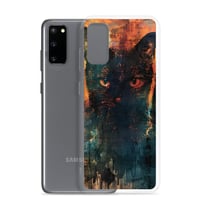 Image 24 of Dark Goth Black Cat With Orange Clear Case for Samsung®