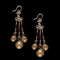 Image 1 of GARNET SIGIL EARRINGS 2.0