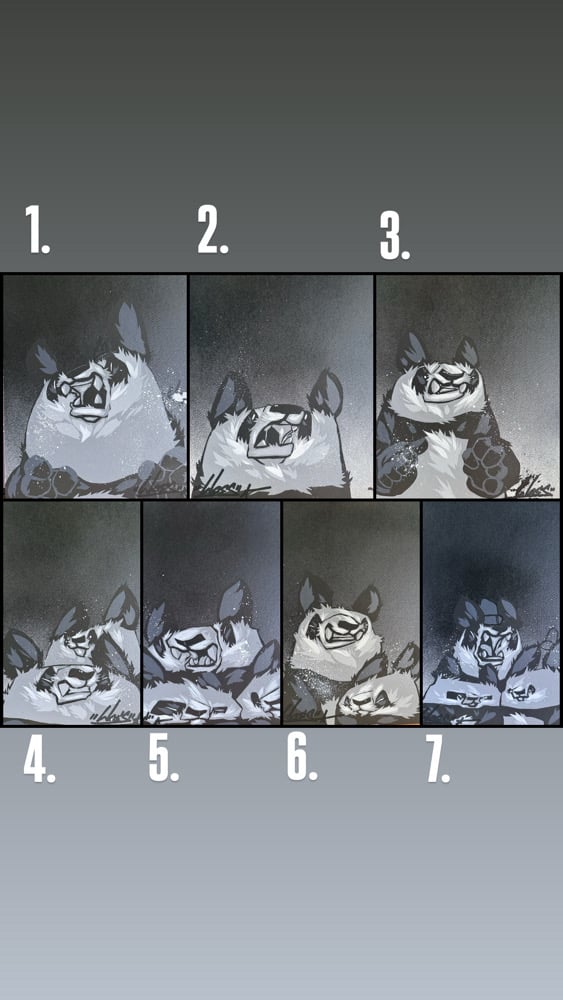 Image of Grey Fades 1-7 ( 9 x 12 )