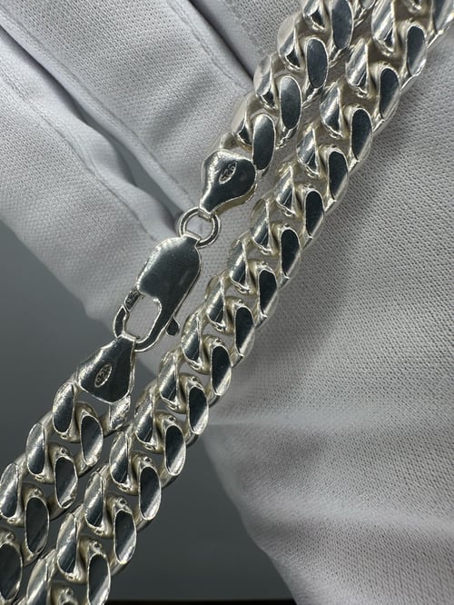 Image of 28" Vintage Sterling Silver Cuban Link Chain 