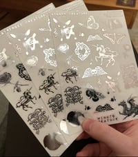 Image 1 of Silver foil transparent stickers