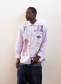 Image 4 of SHIRT " CHEMISE DE PAPA"  PINK  YELLOW BRODERY  