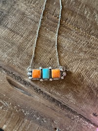 Image 1 of Orange Spiny & Pilot Mountain Necklace 