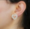 S.Mariee Collection💎 Large Bling Heart Studs