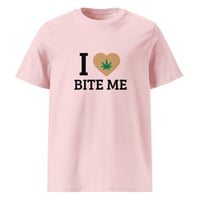Image 5 of I Love Bite Me Unisex organic ribbed neck t-shirt