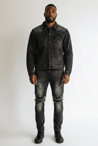 Image 2 of Blouson Biker Black