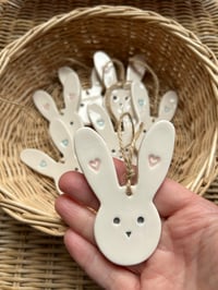 Image 13 of Handmade Ceramic Big Ear Bunny Tag. 