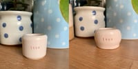 Image 3 of Hand Thrown Little Love Text Pots (M,N,O,P)