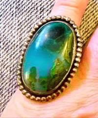 Image 3 of Vintage azurite/ tumbled azurite ring 