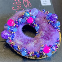 Image 4 of ::felt:: Lavender Donut Pin-Brooch