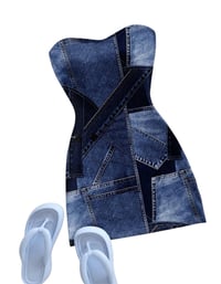 Image 2 of Blue/Navy Printed Dress