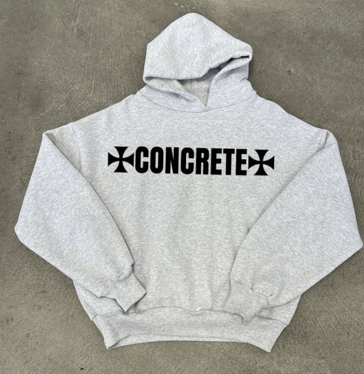 GREY STAPLE HOOD