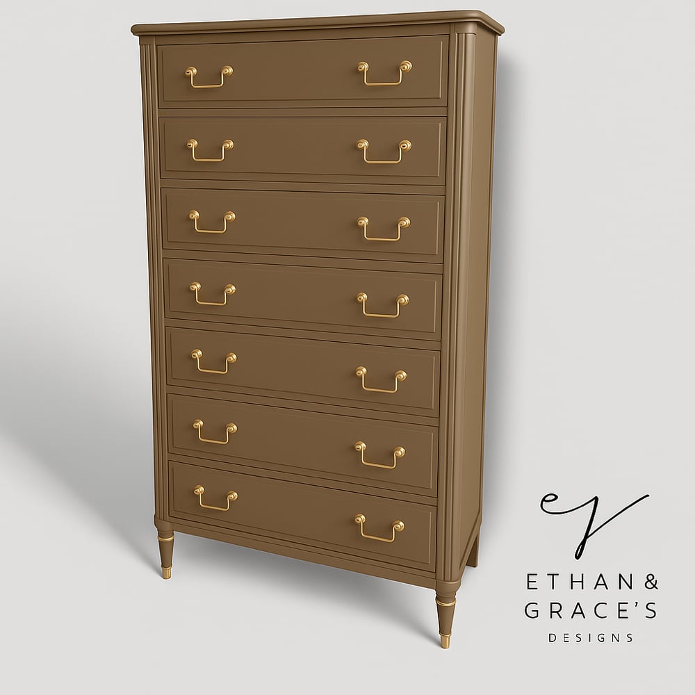 Image of stag chateau Tallboy chest of drawers 