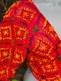 Image 10 of Embroidered Stevie -Pillar box Red