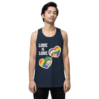 Image 4 of Rainbow Love is Love : Men’s premium tank top