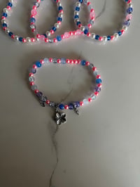 Image 6 of Blue Dream Flower Tumbler Bracelet Stack