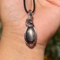 Image 2 of Black Sunstone Pendant 🖤✨