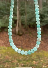 Image 3 of Aquamarine Heart Choker