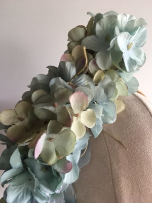 Image of Soft aqua floral headpiece   