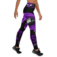 Image 1 of BOSSFITTED Purple and Gold Yoga Leggings