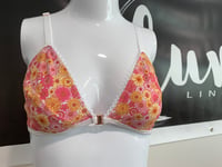 Image 3 of Pink/yellow daisy bralette