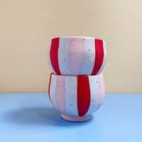 Image 2 of Circus Cup - Medium / Light Pink & Red