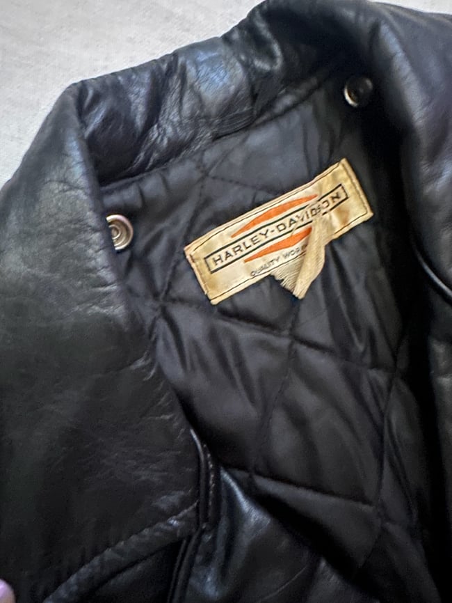 1960s Harley Davidson cycle queen leather motorcycle biker jacket